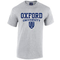 Sport Grey - Front - Mens Oxford University Print Short Sleeve Casual T-Shirt-Top