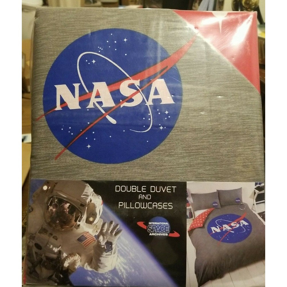 Grey-Blue-Red - Front - NASA ISA Logo Duvet Cover Set
