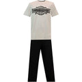 White-Black - Front - Game of Thrones Mens Houses Long Pyjama Set