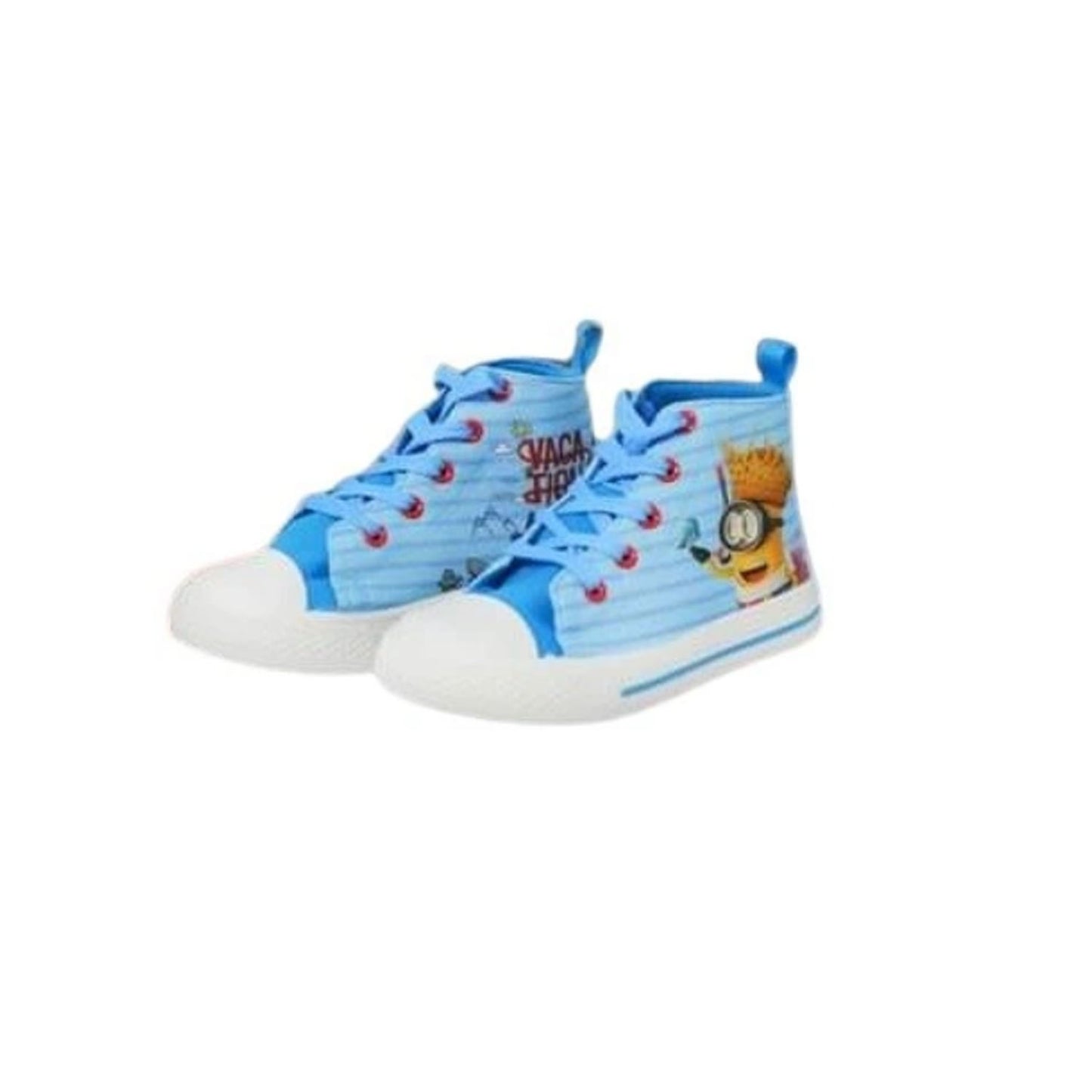 White-Blue-Yellow - Back - Despicable Me Childrens-Kids Bob Canvas Casual Shoes