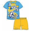 Blue-Yellow-Black - Front - Despicable Me Boys Minions Short Pyjama Set