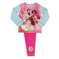 Pink-Blue - Front - Disney Princess Baby Girls Elegant Dreamer Long Pyjama Set