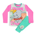 Pink-Green - Front - Dumbo Girls Dreams Long Pyjama Set