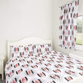 White-Black - Front - Fulham FC Diamond Duvet Cover Set