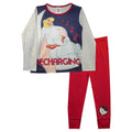 Navy-Red-Grey - Front - Dumbo Girls Recharging Long Pyjama Set