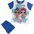 Blue-Yellow - Side - LOL Surprise Girls Vacay All Day Logo Short Pyjama Set