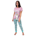 Pink-Blue-White - Side - Frozen Womens-Ladies Olaf Pyjama Set