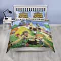 Blue-Green-White - Lifestyle - Animal Crossing Beach Duvet Cover Set