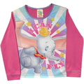 Pink-Violet - Side - Dumbo Girls I Can Fly Long Pyjama Set