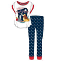 White-Blue-Red - Front - Lady And The Tramp Womens-Ladies Date Night Pyjama Set