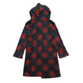 Black-Red - Back - Manchester United FC Childrens-Kids Repeat Print Robe