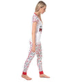 White-Red - Side - Love Actually Womens-Ladies Perfect Pyjama Set