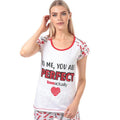 White-Red - Pack Shot - Love Actually Womens-Ladies Perfect Pyjama Set