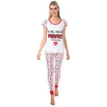 White-Red - Front - Love Actually Womens-Ladies Perfect Pyjama Set