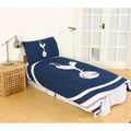Navy-White - Back - Tottenham Hotspur FC Official Pulse Design Reversible Duvet And Pillowcase Set