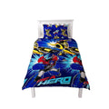 Blue - Front - Transformers Childrens-Kids Hero Single Rotary Duvet Cover Set
