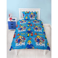 Multicoloured - Back - Fireman Sam Reversible Single Duvet Set