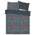 Multicoloured - Front - Justice League Graphic Grid Reversible Duvet Set