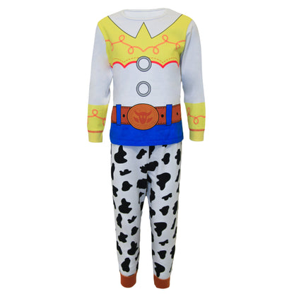 Black-White-Yellow - Front - Toy Story Girls Jessie Pyjama Set