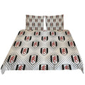 Black-White-Red - Front - Fulham FC Diamond Duvet Cover Set