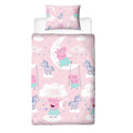 Pink - Front - Peppa Pig Stardust Reversible Duvet Cover Set
