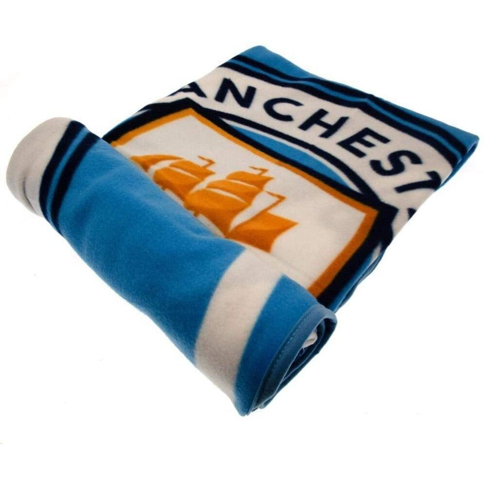 Blue-White - Back - Manchester City FC Pulse Fleece Blanket