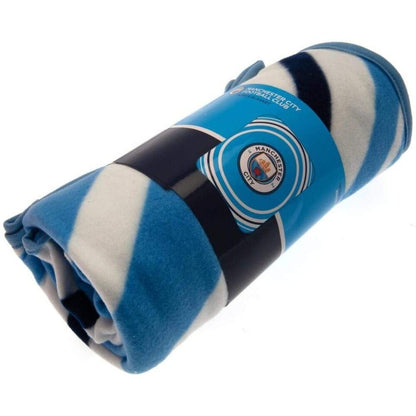Blue-White - Side - Manchester City FC Pulse Fleece Blanket