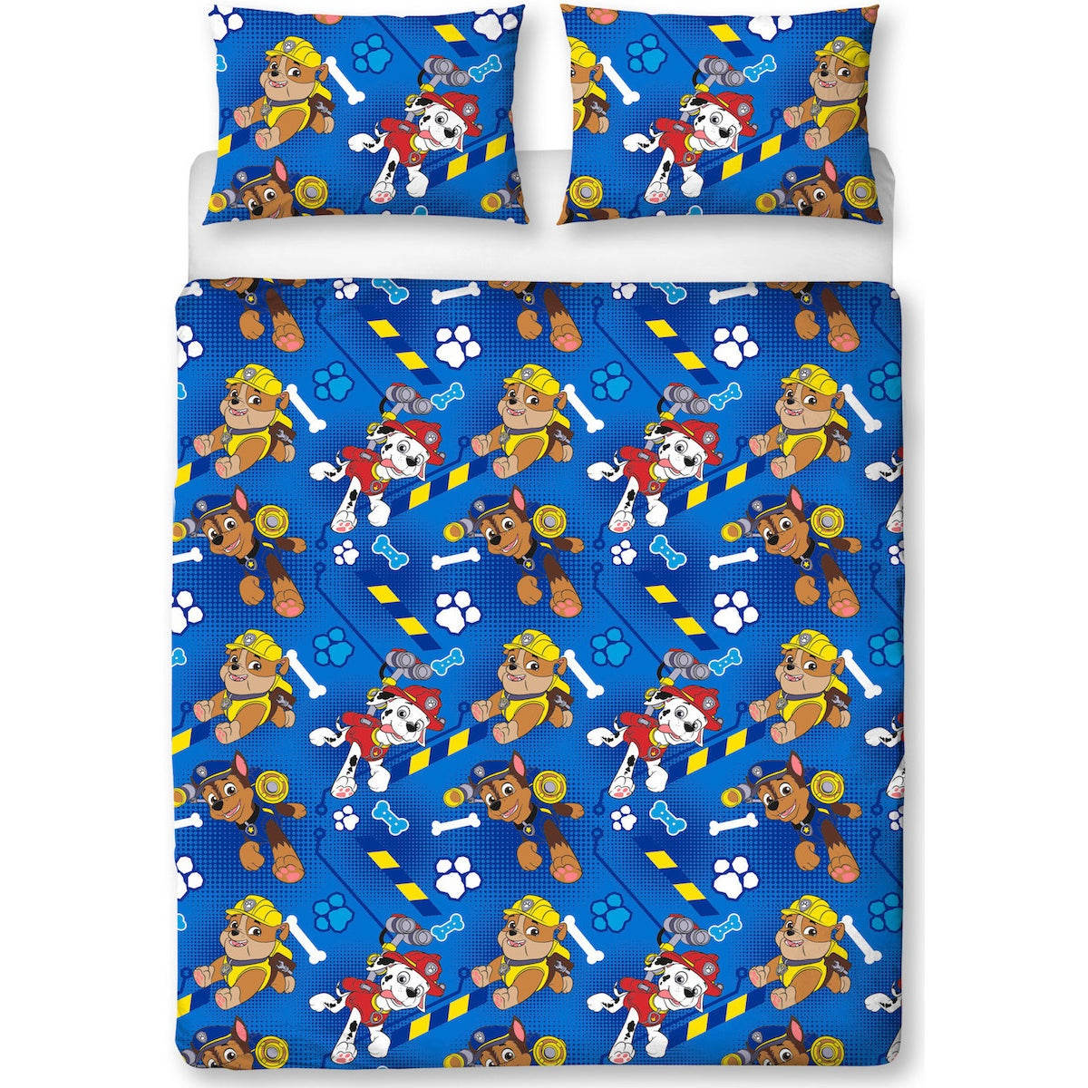 Blue - Back - Paw Patrol Rescue Rotary Double Duvet Set
