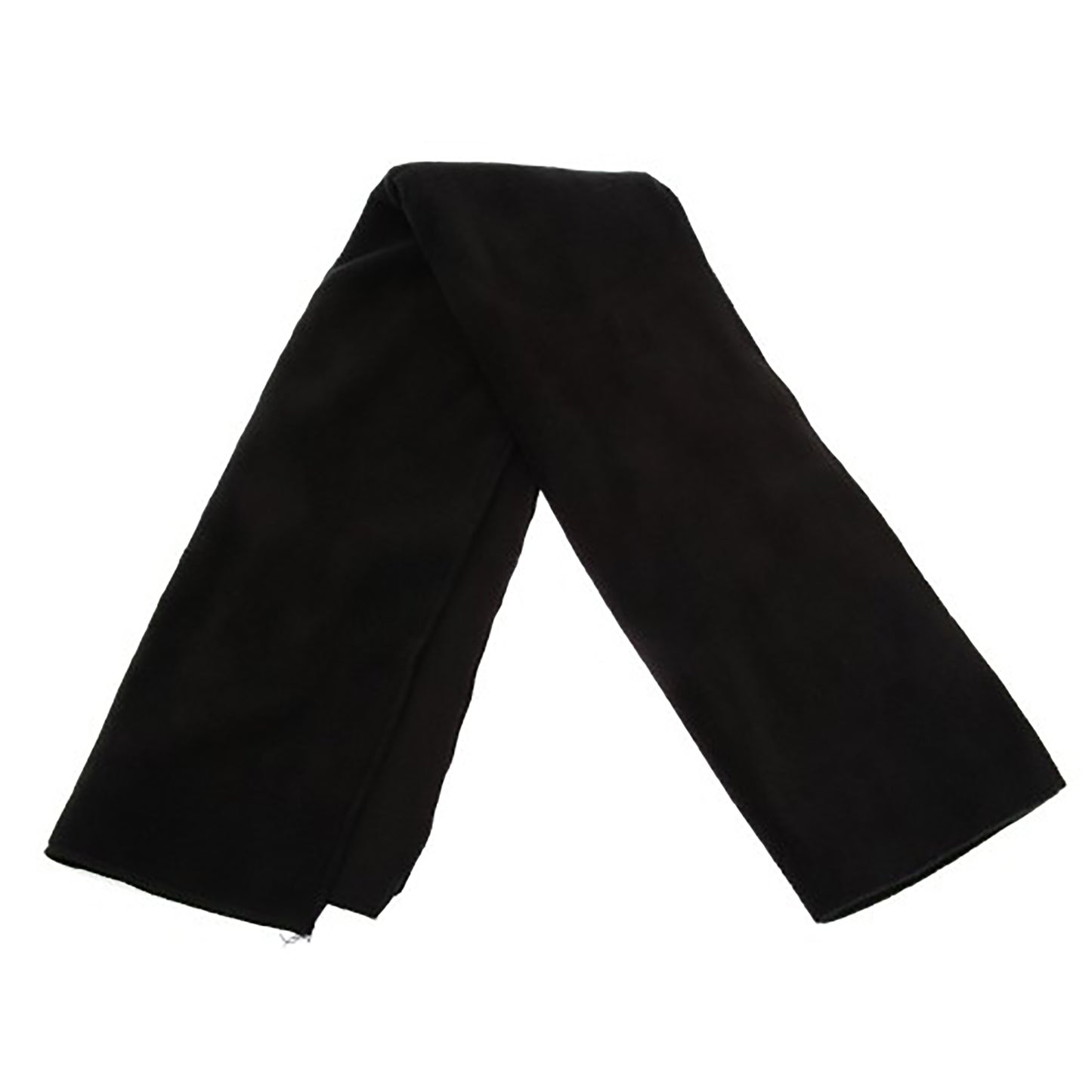 Black - Front - Mens Plain Thermal Polar Fleece Winter-Ski Scarf