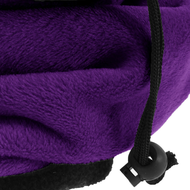 Purple - Back - FLOSO Womens-Ladies Multipurpose Fleece Neckwarmer Snood - Hat