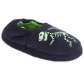 Navy - Front - Slumberzzz Childrens-Kids Glow In The Dark Dinosaur Slippers