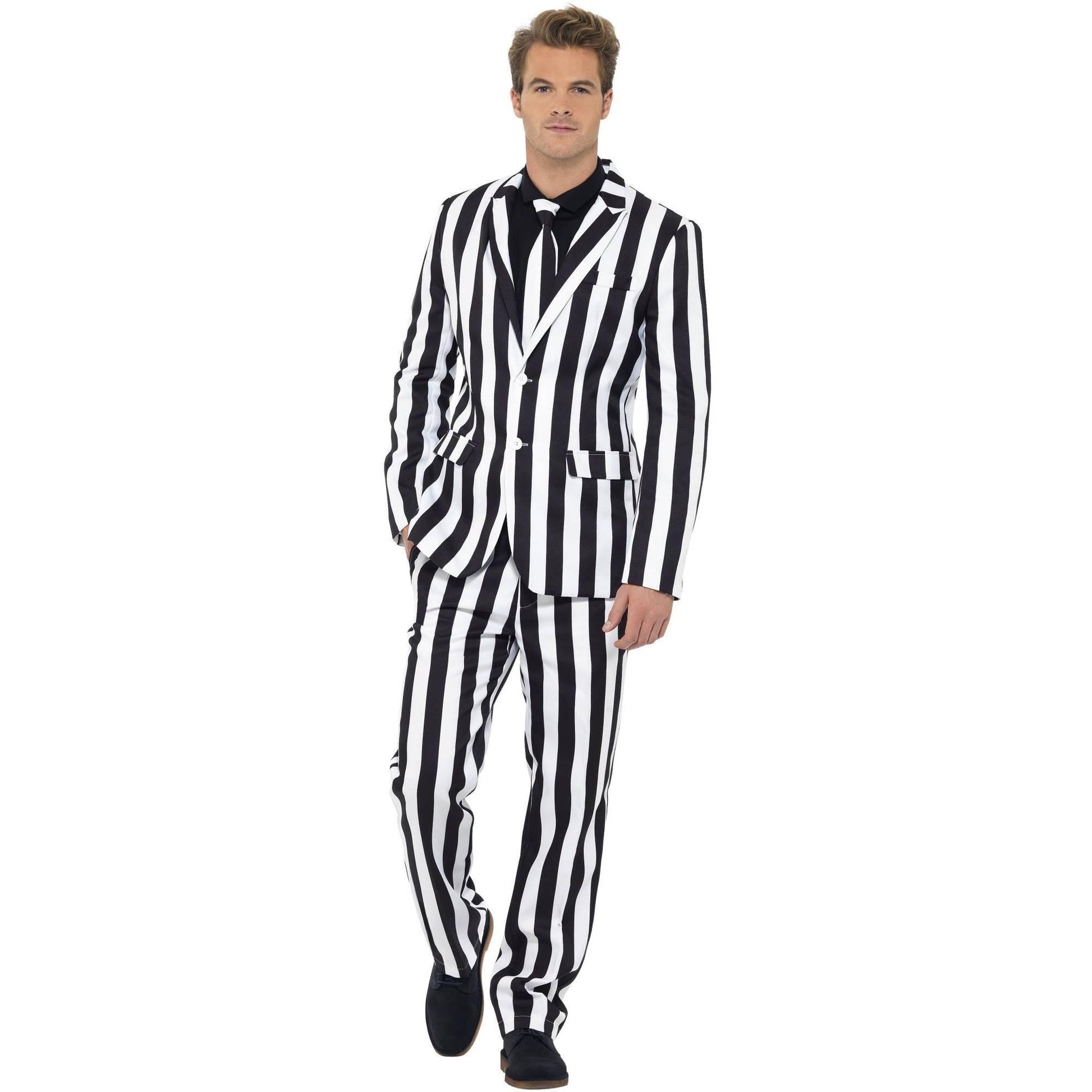 White-Black - Back - Smiffys Mens Humbug Costume Suit Set