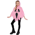 Pink - Back - Smiffys Girls Ghost Costume Poncho
