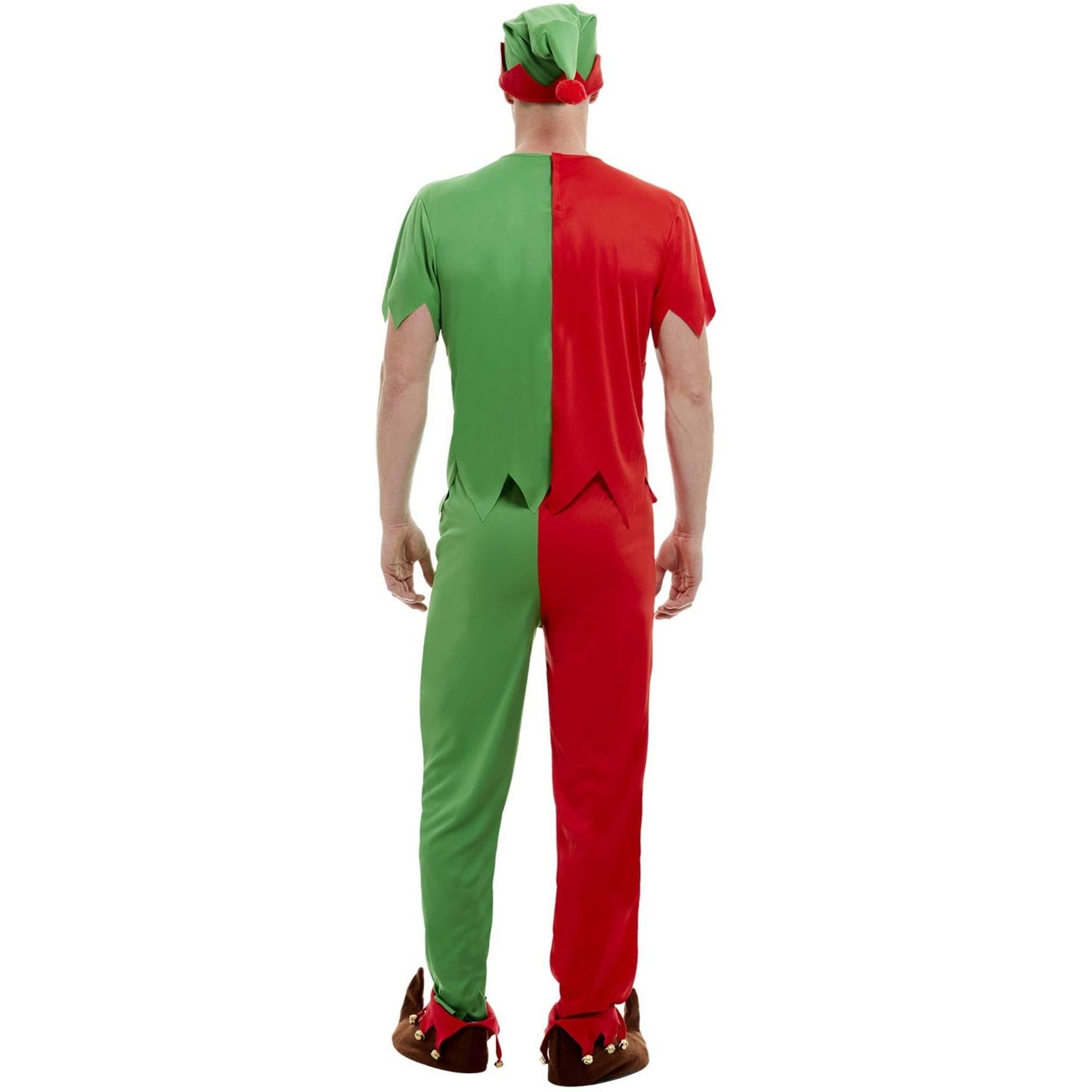 Green-Red - Side - Smiffys Unisex Adult Elf Costume Set