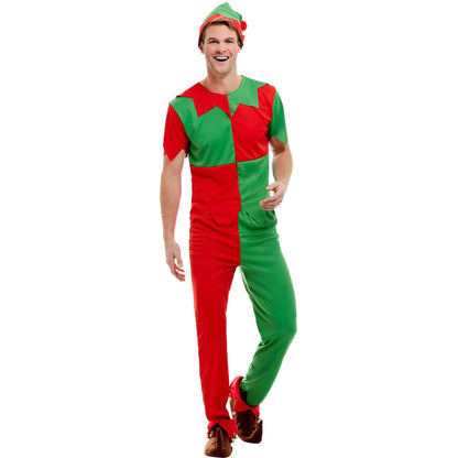 Green-Red - Lifestyle - Smiffys Unisex Adult Elf Costume Set