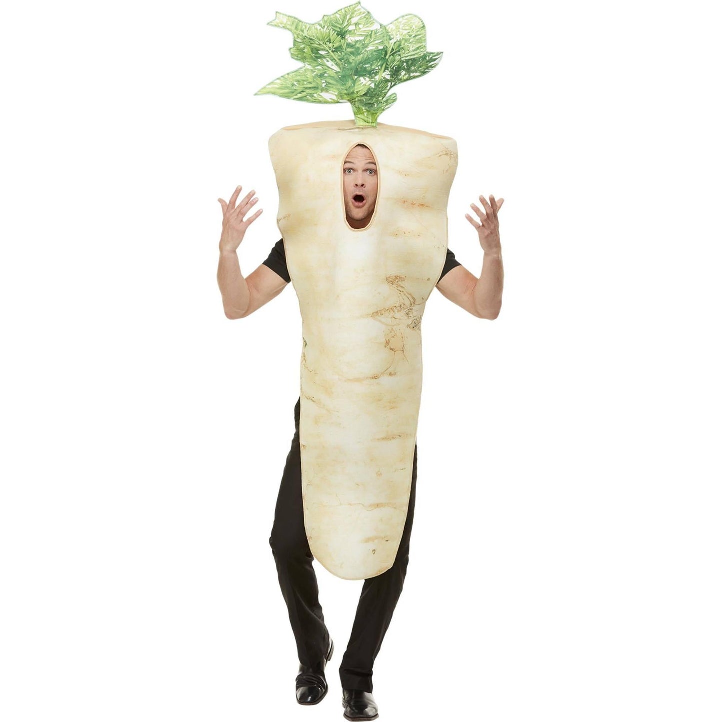 Brown-White-Green - Lifestyle - Smiffys Unisex Adult Parsnip Christmas Costume