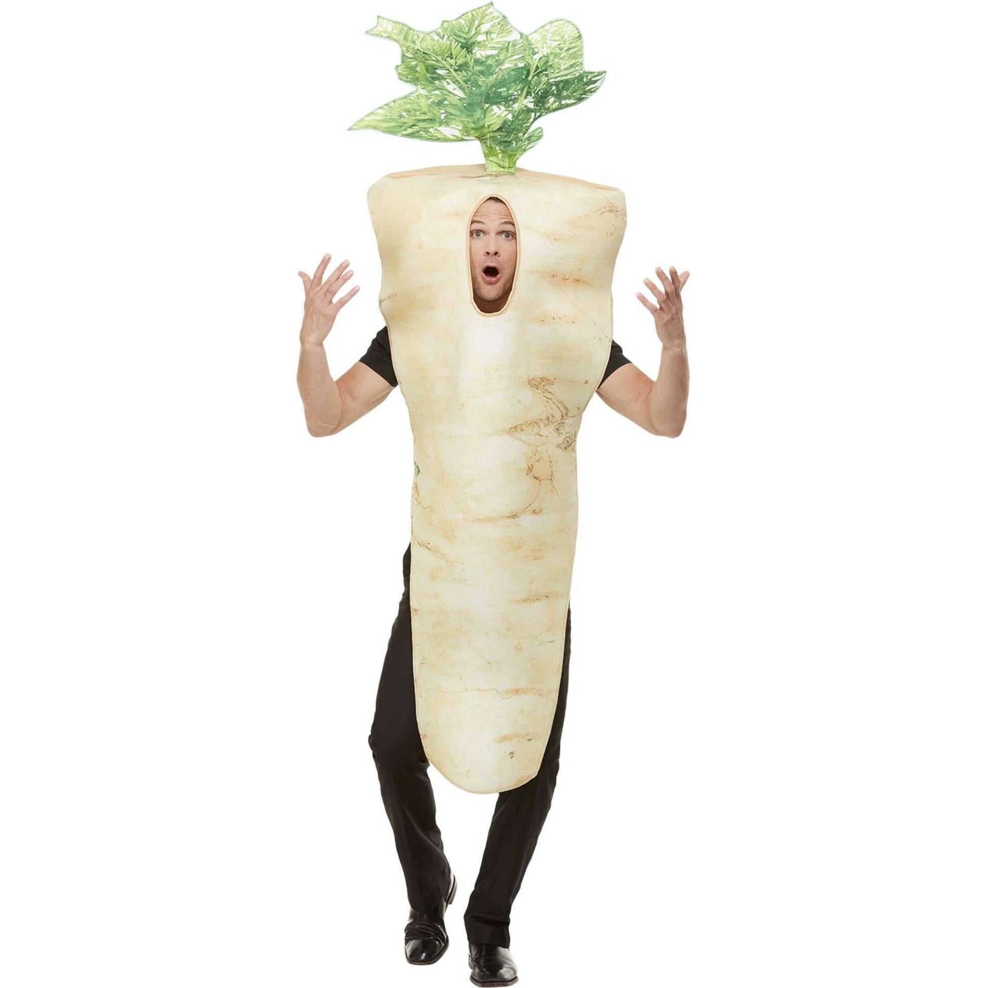 Brown-White-Green - Lifestyle - Smiffys Unisex Adult Parsnip Christmas Costume