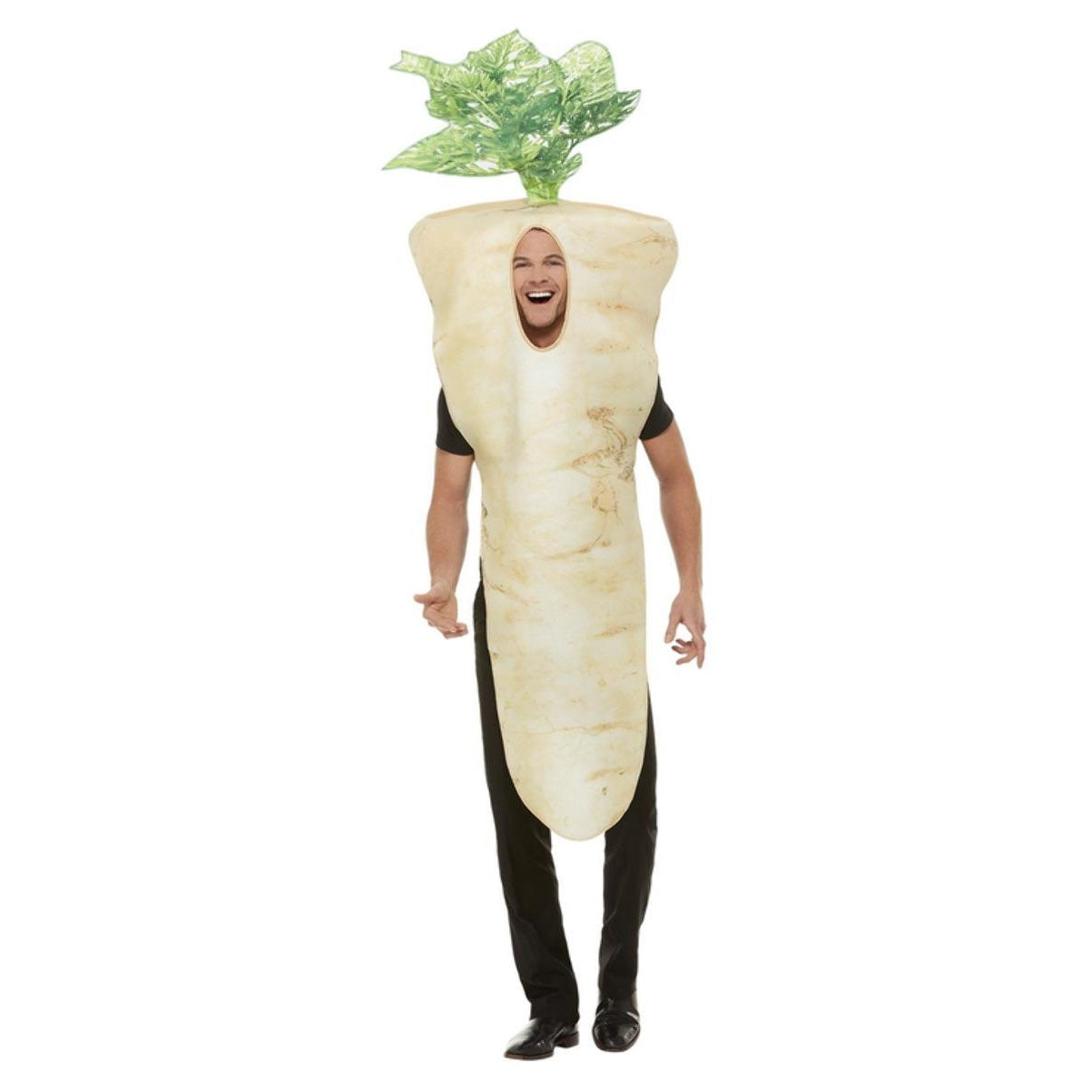 Brown-White-Green - Front - Smiffys Unisex Adult Parsnip Christmas Costume