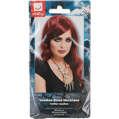 Beige - Side - Smiffys Voodoo Bone Necklace