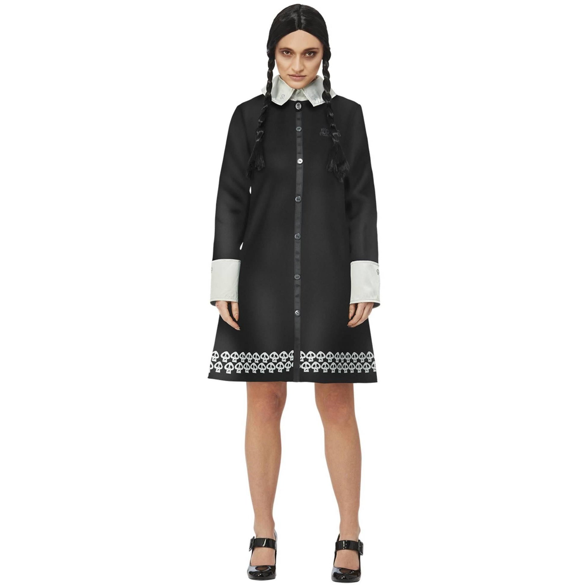 Black - Back - The Addams Family Womens-Ladies Wednesday Addams Costume