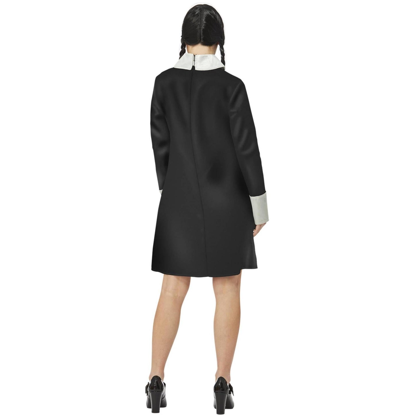 Black - Side - The Addams Family Womens-Ladies Wednesday Addams Costume
