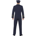 Navy Blue - Side - Smiffys Mens Pilot Costume Set