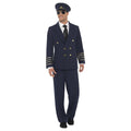 Navy Blue - Front - Smiffys Mens Pilot Costume Set
