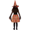 Orange-Black - Side - Smiffys Girls Witch Vintage Halloween Costume Set