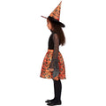 Orange-Black - Lifestyle - Smiffys Girls Witch Vintage Halloween Costume Set