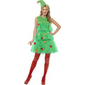 Green - Back - Smiffys Womens-Ladies Christmas Tree Tutu Costume