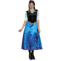 Royal Blue-Black - Back - Frozen Womens-Ladies Travelling Classic Anna Costume Set