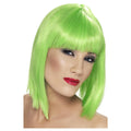 Neon Green - Front - Smiffys Womens-Ladies Glam Wig