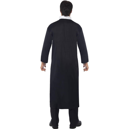 Black - Side - Smiffys Mens Priest Costume Set