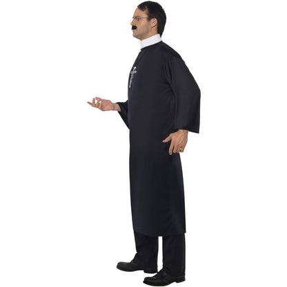 Black - Lifestyle - Smiffys Mens Priest Costume Set
